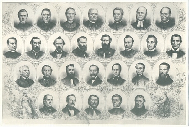Tablo slovenských výtečníkov z rokov 1860 - 1870 (členovia Matice slovenskej)