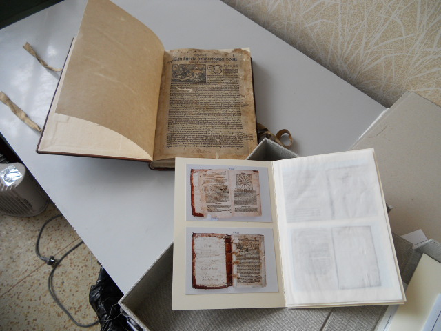 Kniha z r.1535 po reštaurovaní s dokumentáciou